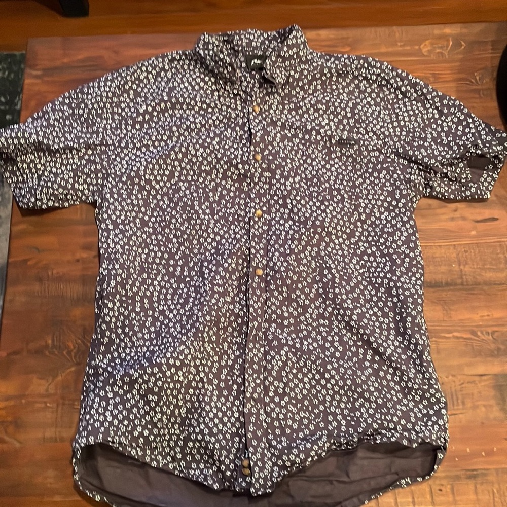 Mens RUSTY short sleeve button down
